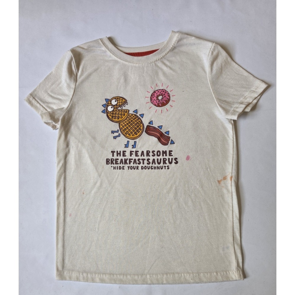 Cat & Jack Girls' White Short-Sleeve CrewNeck SleepShirt  Size 5‎